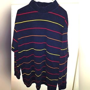 Woolrich XL Multicolor Navy Yellow Red Sweater